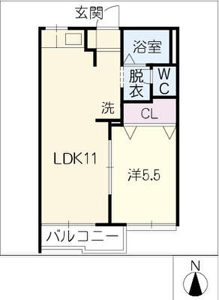 サンモールＰａｒｔI ｜愛知県知立市八ツ田町門前(賃貸アパート1LDK・2階・35.00㎡)の写真 その2