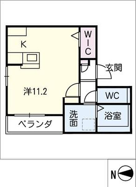 ミルキーウェイ ｜愛知県安城市今池町3丁目(賃貸マンション1R・2階・31.34㎡)の写真 その2