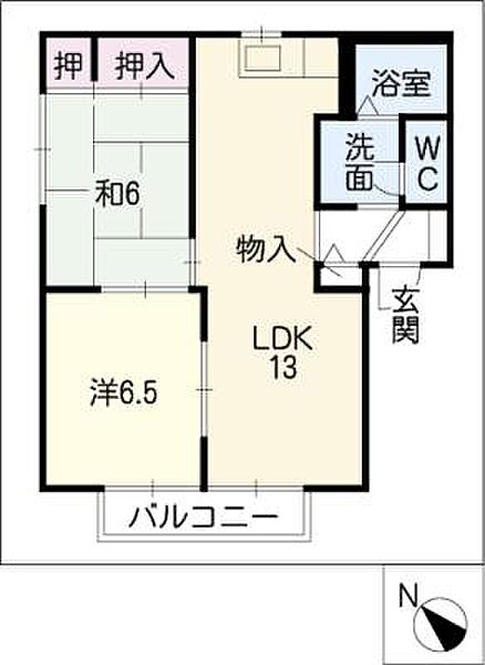 ディアス山中　Ａ・Ｂ ｜愛知県碧南市伏見町3丁目(賃貸アパート2LDK・1階・54.81㎡)の写真 その2