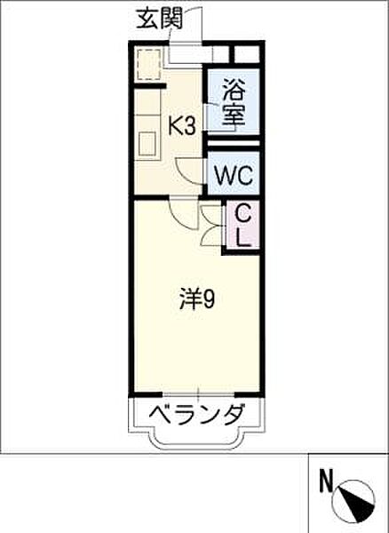 グランディール ｜愛知県豊川市本野ケ原2丁目(賃貸マンション1K・4階・24.84㎡)の写真 その2