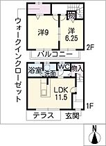 スカイハイツ河村III　Ａ棟  ｜ 愛知県岩倉市曽野町下街道（賃貸タウンハウス2LDK・2階・69.56㎡） その2