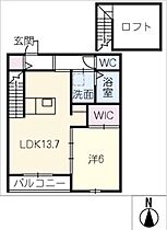 ベリアス　プロキオン  ｜ 愛知県春日井市黒鉾町字大久手（賃貸アパート1LDK・2階・45.96㎡） その2