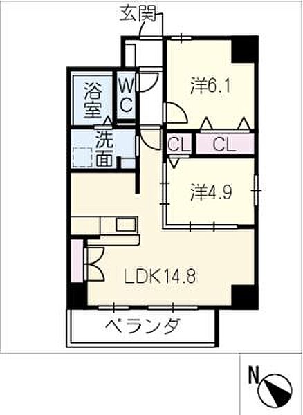 仮）プリミエール常滑新開II ｜愛知県常滑市新開町1丁目(賃貸マンション2LDK・6階・57.38㎡)の写真 その2