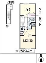 フォーリスト清水  ｜ 愛知県半田市清水西町（賃貸アパート1LDK・2階・42.37㎡） その2