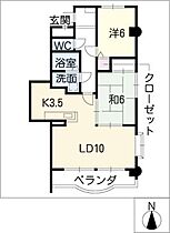 フォレスト  ｜ 三重県四日市市三ツ谷町（賃貸マンション2LDK・1階・61.22㎡） その2