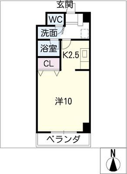 アヴェニューコート中野Ｃ棟 ｜三重県津市一身田中野(賃貸マンション1K・2階・31.10㎡)の写真 その2