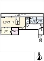 ディーシャンブル南丸之内　Ｄ棟  ｜ 三重県津市南丸之内（賃貸アパート1LDK・3階・43.36㎡） その2