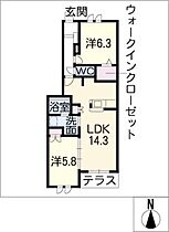 モリーユ城北　東棟  ｜ 愛知県名古屋市北区浪打町2丁目（賃貸マンション2LDK・1階・61.12㎡） その2