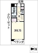 Ｃａｓｔｌｅ　Ｈｉｌｌｓ柳ヶ瀬  ｜ 岐阜県岐阜市神田町3丁目（賃貸マンション1K・13階・29.26㎡） その2