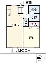 鶴田ハイツ  ｜ 岐阜県岐阜市鶴田町3丁目（賃貸アパート1LDK・2階・40.92㎡） その2