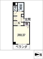 カーサ栄町  ｜ 岐阜県岐阜市加納栄町通2丁目（賃貸マンション1K・5階・26.40㎡） その2