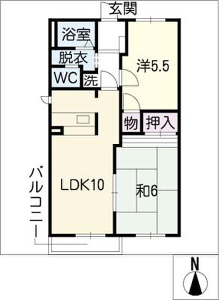 ベル・カーサ ｜岐阜県美濃市松栄町5丁目(賃貸アパート2LDK・2階・52.58㎡)の写真 その2