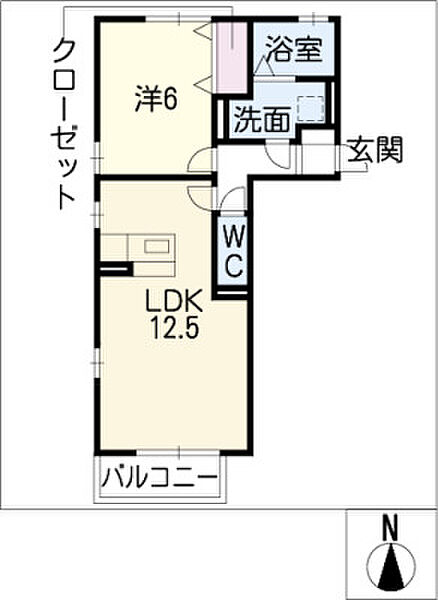 Arcadia　A 103｜岐阜県関市吉野町(賃貸アパート1LDK・1階・43.74㎡)の写真 その2