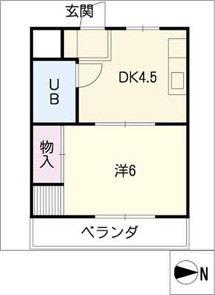 キャンパスビレッジ丸由 ｜岐阜県岐阜市大学北2丁目(賃貸マンション1DK・1階・25.76㎡)の写真 その2