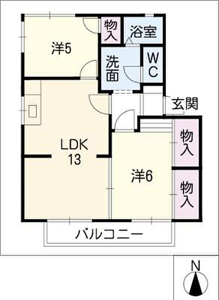 フレグランス立川　Ａ・Ｂ棟 ｜岐阜県不破郡垂井町東神田1丁目(賃貸アパート2LDK・1階・50.00㎡)の写真 その2