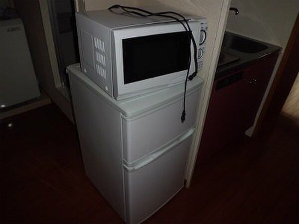 画像28:冷蔵庫と電子レンジ。