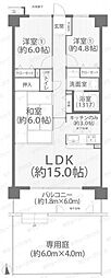 ライオンズマンション上中野 3LDKの間取図画像