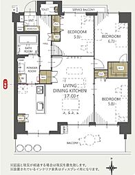 間取図画像 3LDK