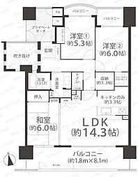 ピュアグランデ中井町 3LDKの間取図画像