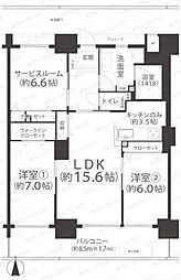 アルファステイツ平和町 3LDKの間取図画像