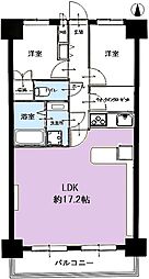 エスポア東海橋B棟 2LDKの間取図画像