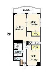 ウインベルコーラス松戸No.5 2LDKの間取図画像