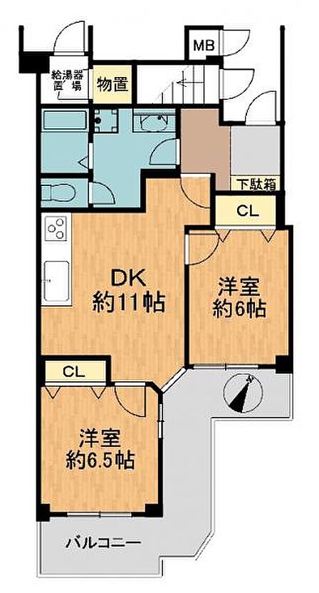 2LDK 間取り
