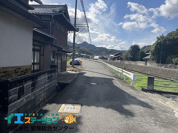 西側前面道路です