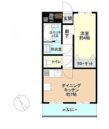 レヂオンス田無 1DKの間取図画像