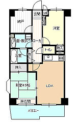 ライオンズマンション田無本町 2SDKの間取り