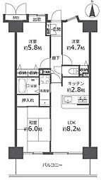 ダイアパレス四ツ木 3LDKの間取図画像