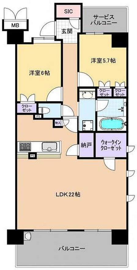 間取り図 シューズインクローク付き