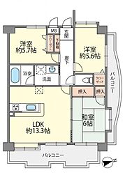 グレイスマンション博多南3 3LDKの間取図画像