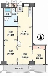 ローレルハイツ大橋 4LDKの間取図画像