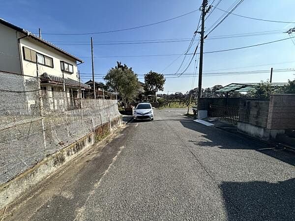 南側全面道路（西から）