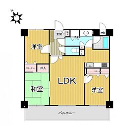 グランピアグーテンハイツ箱崎V 3LDKの間取り