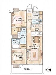 間取図画像 2LDK