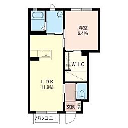 メゾンラカージュ5 1LDKの間取図画像