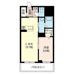 ブランシェボヌールV-B 1LDKの間取図画像