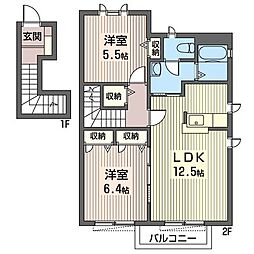 間取図画像 2LDK