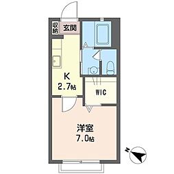エクセレンス2 1Kの間取図画像