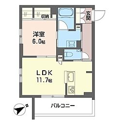 レガリータ II 1LDKの間取図画像