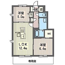 ヴェルドミール2E 2LDKの間取図画像