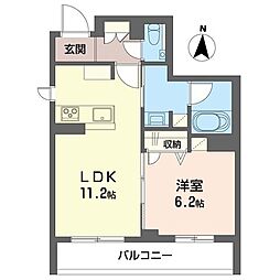 ティエリテ 2階1LDKの間取り