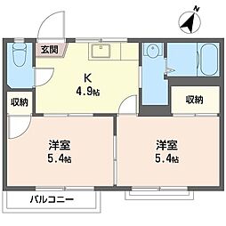 ハイツプラネット 2Kの間取図画像