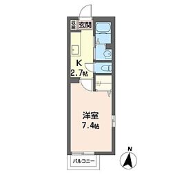 メゾンST 1Kの間取図画像