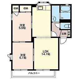 フレグランスM 2LDKの間取図画像