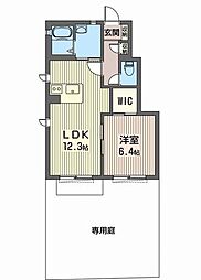 シャルム・メゾンC 1LDKの間取図画像