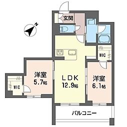 maisonmore由比ガ浜 2LDKの間取図画像