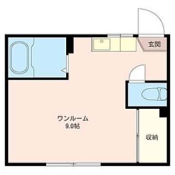 ウイング88 ワンルームの間取図画像